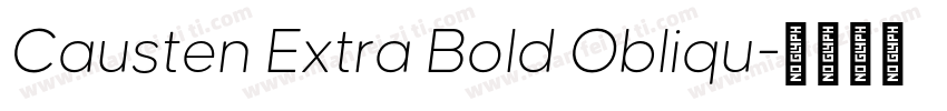 Causten Extra Bold Obliqu字体转换